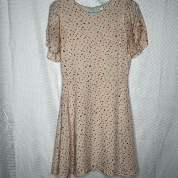 MADEWELL MicroFloral Flutter Sleeve Mini Dress 90s - Picture 5 of 13